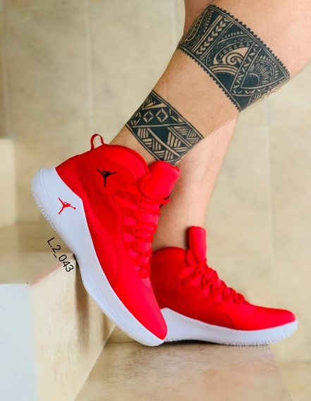 zapatos jordan blanco con rojo