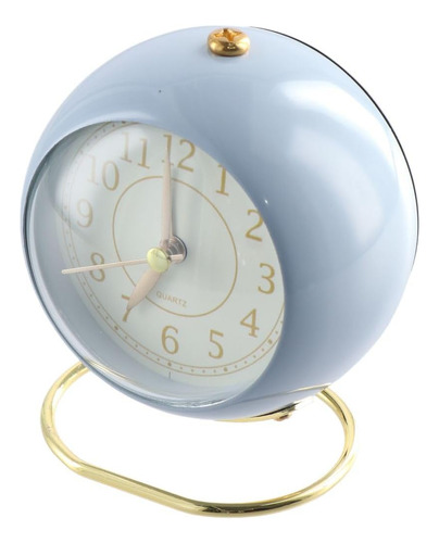 Leadigol Retro European Desk Clock Metal Pequeño Despertador