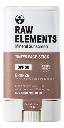 Raw Elements Tinted Face Stick - Protector Solar Mineral Tot