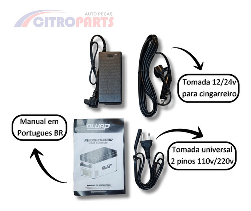 Geladeira Portátil 40 Litros Caminhão Van 12v/24v 110v/220
