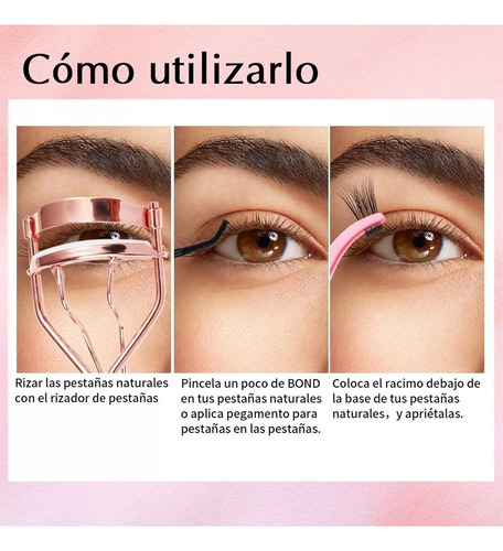 Kit De Extensión De Pestañas Mezcla 30d 40d Con Unión