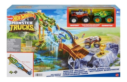 Hot Wheels Monster Trucks Playset Desafío Extremo De Titanes