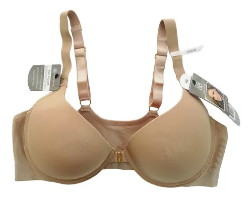 Brasier Broche Frente Push-up Daisy Fuentes Paq Negro Y Nude