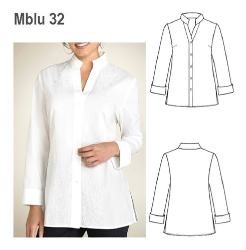 ( Moldes De Ropa)  Blusa Mao Mujer 0932