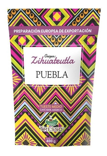 Café Tresso® Molido De Zihuateutla, Puebla, 400g