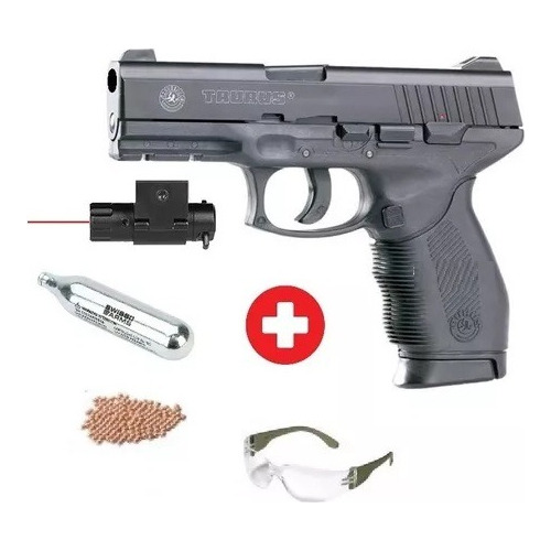 Pistola Co2 4.5mm Taurus German Con Laser + Garrafa Y Balas