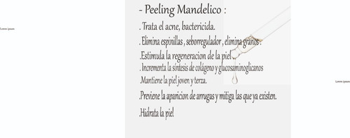 Peeling Mandelico 50% Acne,espinillas,renueva,despigmenta
