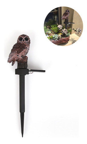 Luces Led De Jardín Solares Con Diseño De Búho Para Césped,