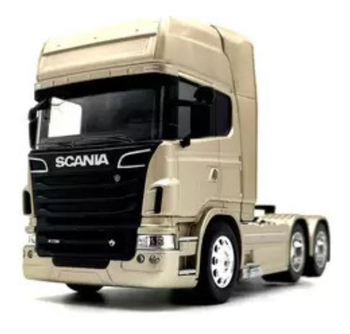 Caminhão Scania V8 R730 6x4 Dourado Escala 1/32 Welly