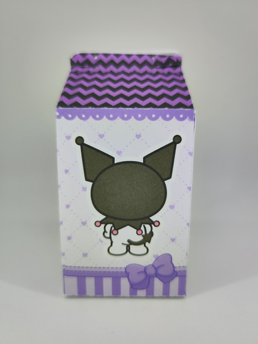 Kit 30 Cx Cone Milk Personalizado Kuromi Lilas Pegue Monte
