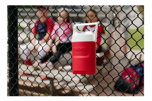 Termo Igloo 1/2 Galon Gris Deportivo Con Ganchos 1.89lt Rojo