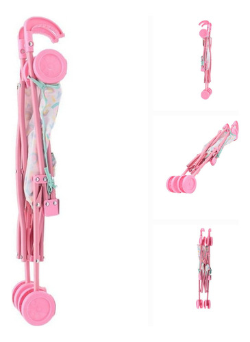Bebé Con Carriola Juguete Infantil Incluye Biberón Y Chupón Rosa