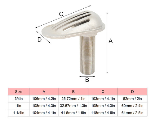 Filtro De Agua De Mar Thread Para Botes Marine Intake Filter