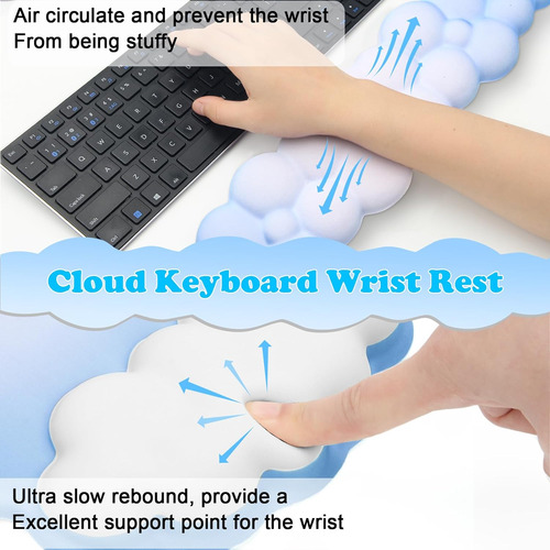 Cloud - Reposamuñecas Teclado De Espuma Viscoelástica...