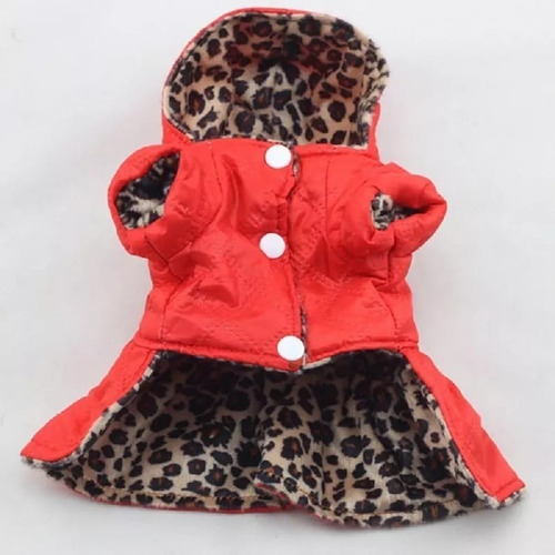 Abrigo Para Perros Y Gatos De Leopardo Reversible 