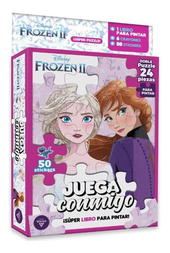 Frozen 2 - Juega Conmigo - Puzlle 24 Piezas - Libro Para Pin