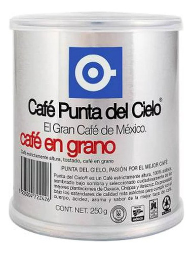 Punta De Cielo Café En Grano Punta Del Cielo 250 Gramos