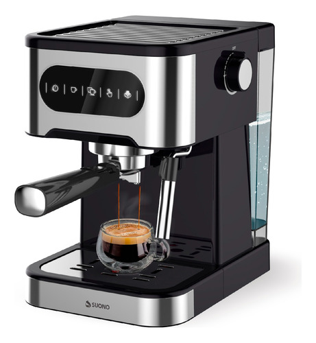 Cafetera Expresso Digital Suono Automática Acero Inox 1.5 L