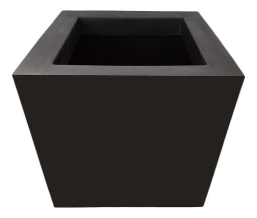 Maceta Minimalista Cubo Mejor Que Fibra De Vidrio .083 Color Negro