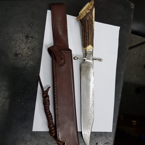 Cuchillo Acero Damasco Plata