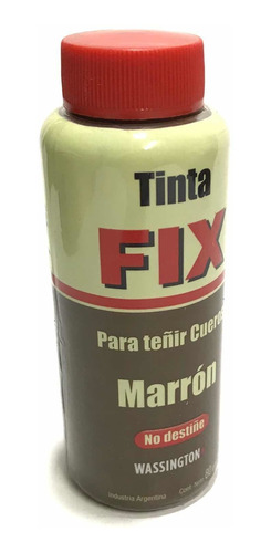 Tinta Fix. Para Teñir Cueros 80cc. Wassington. Color Marrón