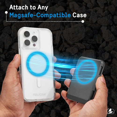 Magnetic Wallet Pelican For iPhone W/ Card Holder Rfid Black