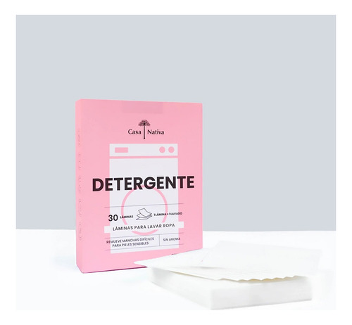 Casa Nativa Detergente En Láminas Piel Sensible Sin Aroma