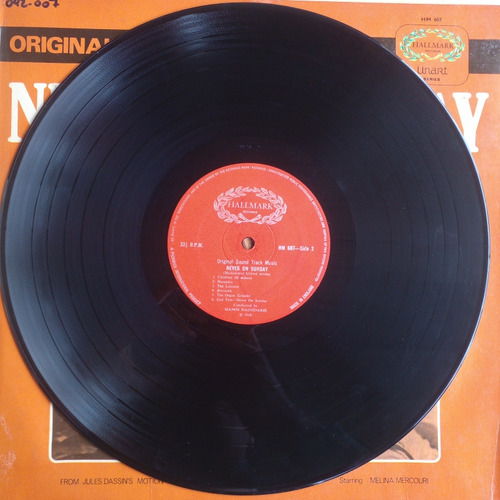 Lp Never On Sunday - Original Sound Track Music (Usado)