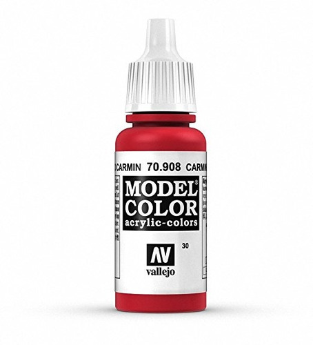 Vallejo Carmín Pintura Roja, 17ml