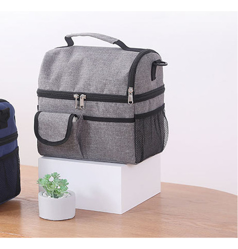 Lonchera Aislante De 2 Pisos, Gran Capacidad, Impermeable, C