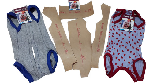 Molde De Roupa/ Macacão Cirurgico Cavado Para Cães Tm 12345.
