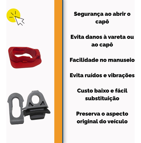 Trava Suporte Vareta Capô Ducato 2.3 2.8 1998 /2016 01 Par