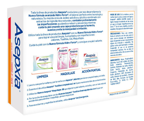 Jabón En Barra Asepxia Azufre 100g Genomma Lab