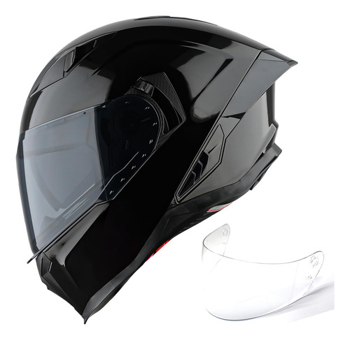 Casco Integral De Motocicleta Para Adultos Dot Con Escudo Tr