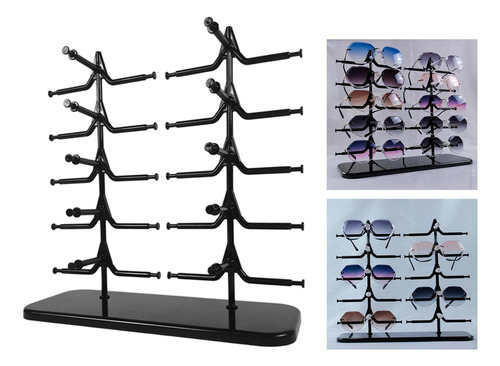 10 Pares De Óculos De Sol Para Óculos De Sol Rack De Preto