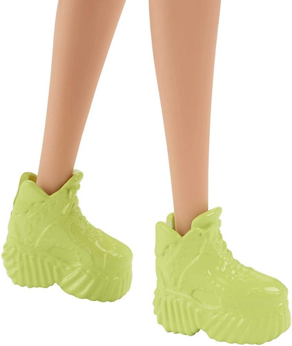 Imagem 7 de 9 de Barbie 2022 Fashionistas Doll 190 Loira Mecha Lilás