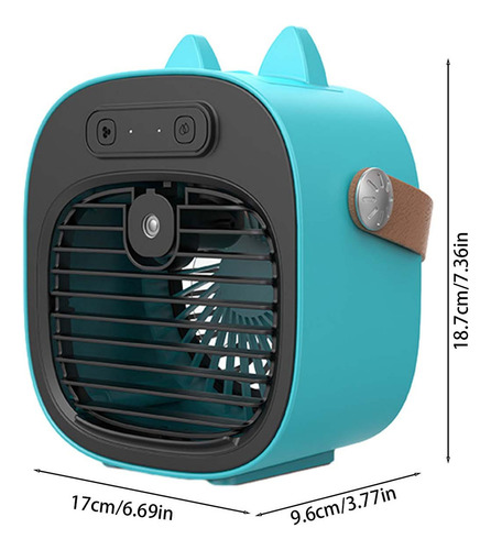 Wa Ventilador De Escritorio F, Pequeño, Humidificador Y