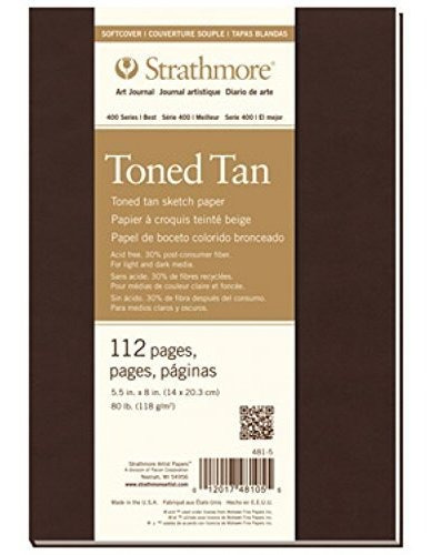 Strathmore 4817 400 Series Softcover Toned Tan Art Sketch Di