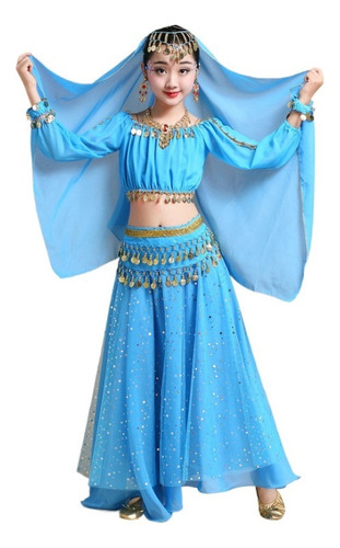 Set De Disfraz De Danza India Para Niños Sari Bollywood