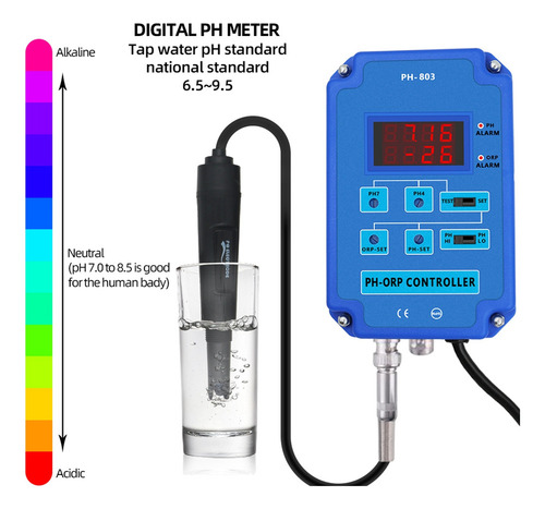 Monitor Digital Ph Orp 2 E 1 Controlador Redox Com Potência