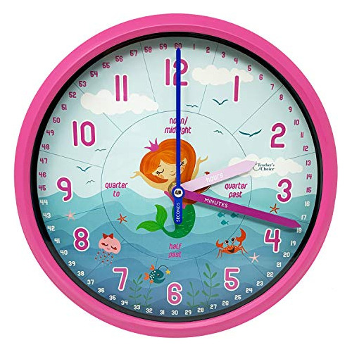 Reloj De Pared Educativo - Reloj De Enseñanza De Tiemp...