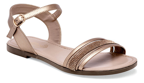 Sandalia Dmonas 1071 Para Mujer Color Oro E8