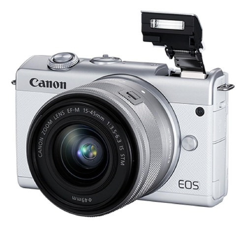 Canon EOS M200 15-45mm IS STM Kit mirrorless cor branco