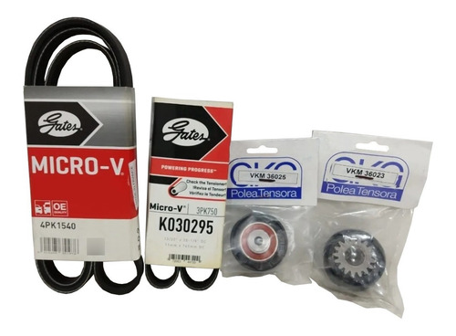 Kit Correas Poliv Gates + Tensores Clio 2 - Mio 1.2 16v 