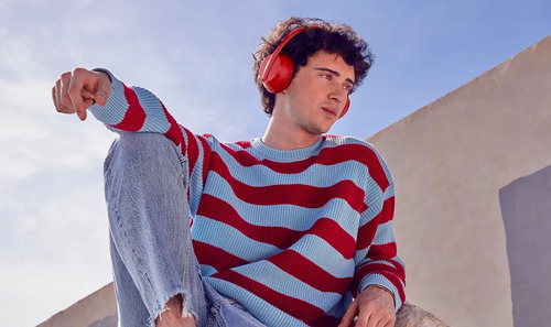 Auriculares Audifonos Inalámbricos Bluetooth Energy System 457557 Hoshi Eco Headset Vincha - Rojo