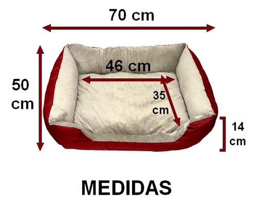 Moisés Cucha Cama Camita Mascotas Perros Gatos Razas Pequeña Bordó