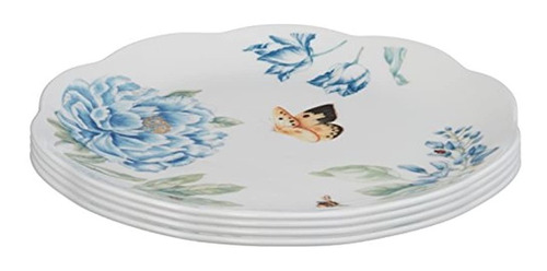 Lenox 833416 Butterfly Meadow Blue Juego De Platos De Postre