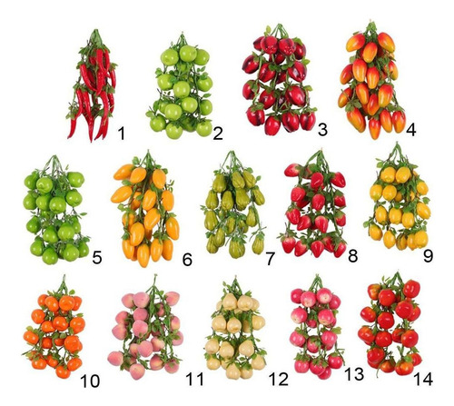 X A 10 Pçs Artificiais/legumes Agritainment Pendurado