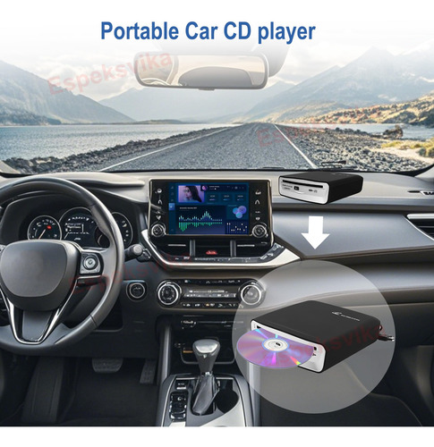 Leitor De Cd Portátil Para Carro Vcd Universal Usb Android 4