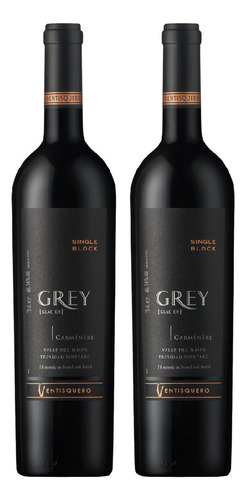 Vino Ventisquero Grey Carmenere 750ml X 2 Unidades